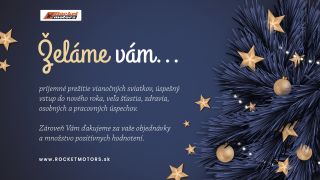 Želáme vám príjemné prežitie vianočných sviatkov, úspešný vstup do nového roka, veľa šťastia, zdravia, osobných a...