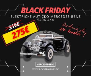 🖤 BLACK FRIDAY AKCIA! 🖤 Zažite luxus s Mercedes-Benz 540K 4x4 – elektrickým autíčkom pre deti aj dospelých! 🚗✨ Teraz za...