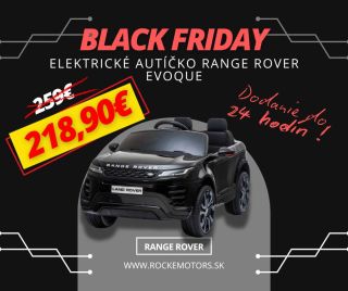 🖤 BLACK FRIDAY AKCIA! 🖤 Štýlový a výkonný Range Rover Evoque pre najmenších vodičov! 🚗✨ Teraz za špeciálnu cenu, len do...